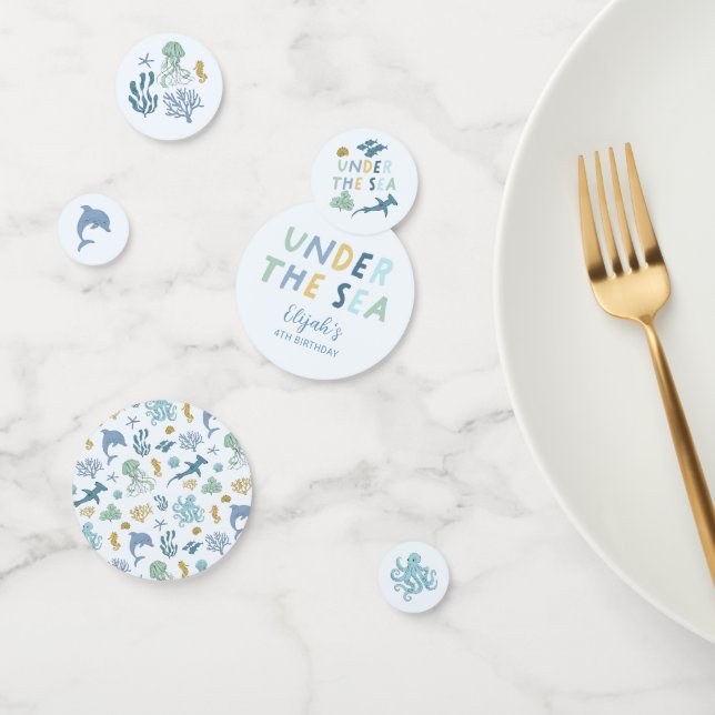 Ocean Animals Boy Birthday Party Confetti (Group)