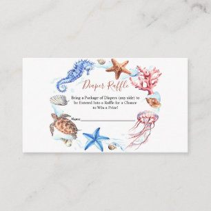 Ocean Animals Under the Sea Diaper Raffle Place Card