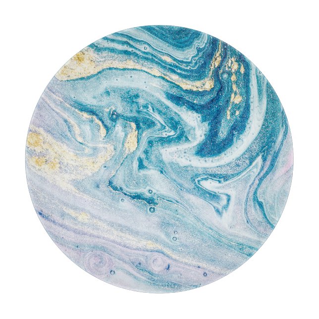 Ocean Art: Marble Agate Swirls. Cutting Board (Front)