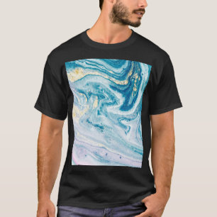 Ocean Art: Marble Agate Swirls. T-Shirt