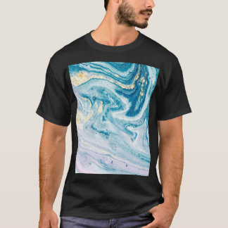 Ocean Art: Marble Agate Swirls. T-Shirt