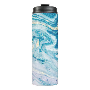 Ocean Art: Marble Agate Swirls. Thermal Tumbler