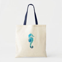 Ocean Art Tote - Seahorse