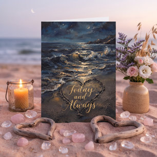 Ocean at Night Happy Anniversary to my Husband Card