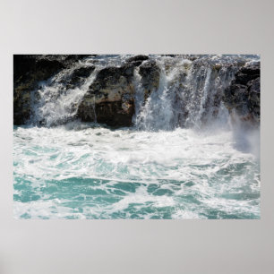 Ocean at Spouting Horn Poster