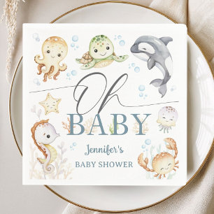 Ocean Baby Shower Gender Neutral Under The Sea Napkin