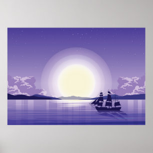 Ocean Background Poster