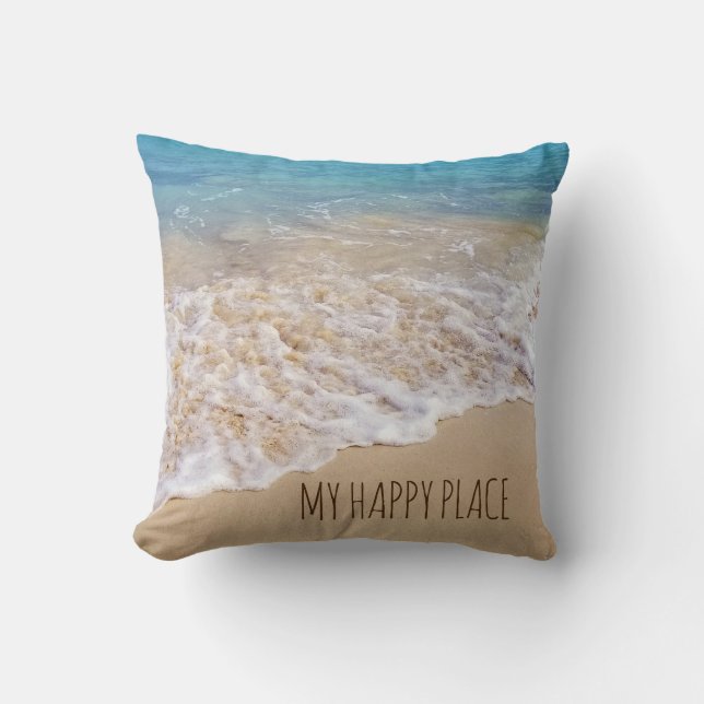 ocean Bahama beach with turquoise water Cushion (Front)