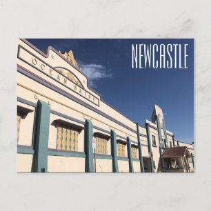 ocean baths newcastle postcard