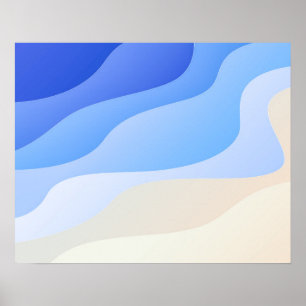 Ocean Beach Abstract Artwork   Poster