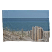 Ocean beach and beach fence