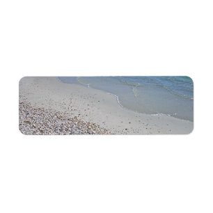 Ocean Beach and Shells Return Address Label