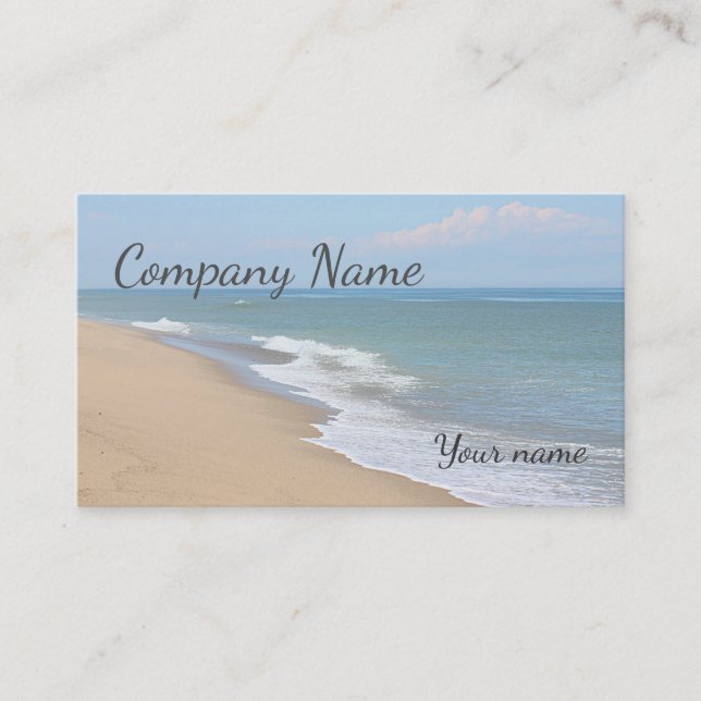 Ocean beach and waves business card (Front)