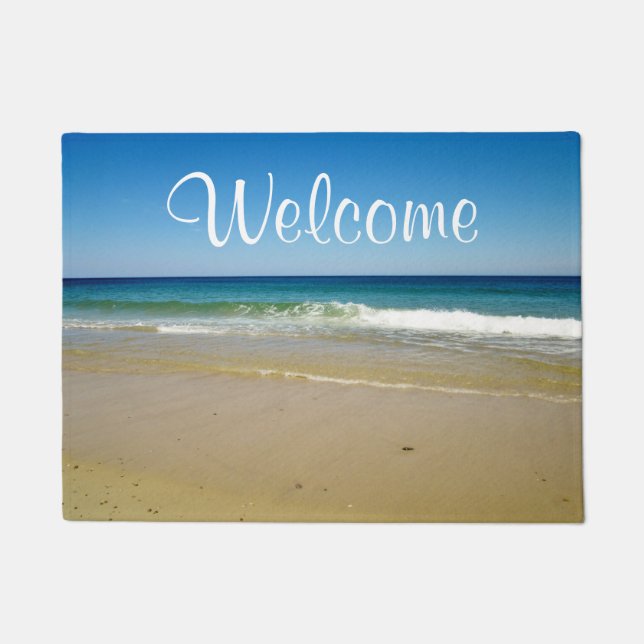 Ocean beach and waves doormat (Front)