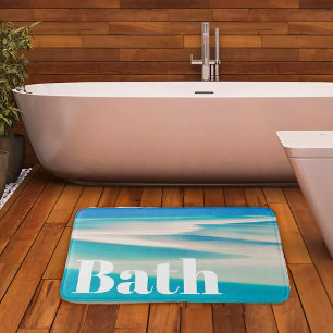 Ocean Beach Bath Mat Coastal Sea-Inspired