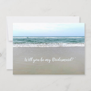 Ocean Beach Be My Bridesmaid Cards