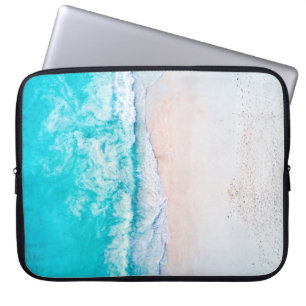Ocean beach, beautiful landscape, travel theme. laptop sleeve