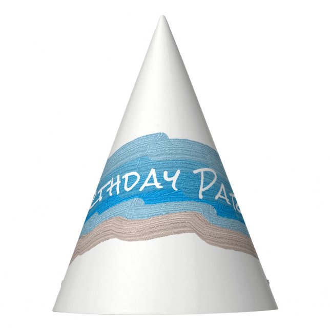Ocean Beach Birthday Party Hat (Front)