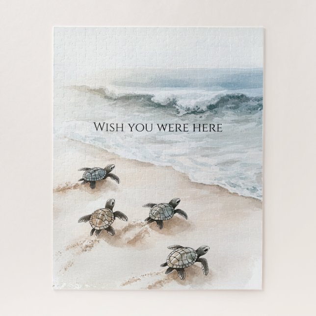 Ocean Beach Coast Sea Turtles Jigsaw Puzzle (Vertical)