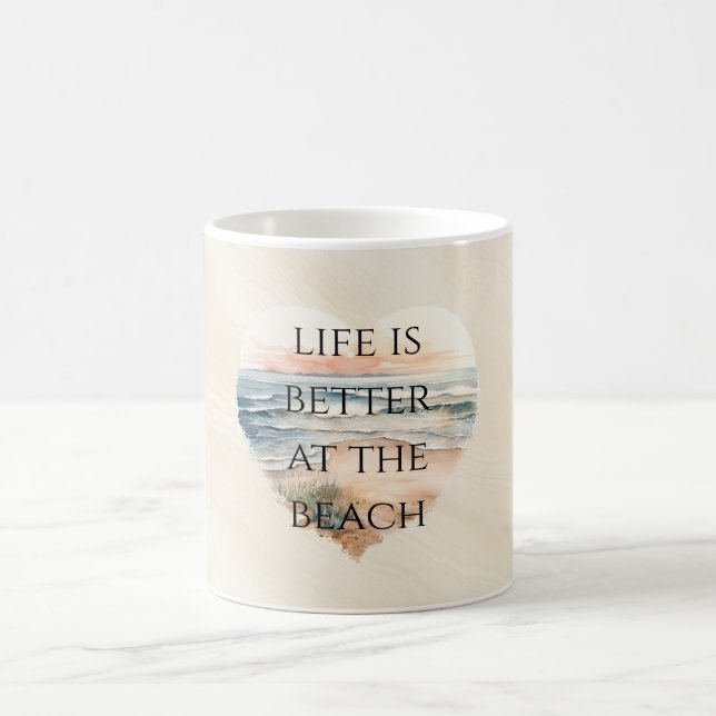 Ocean Beach Coastal   Coffee Mug (Center)