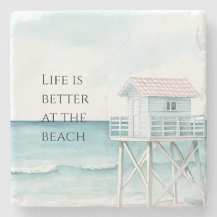 Ocean Beach Coastal Stone Coaster