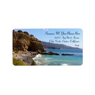 Ocean Beach Coastline Label