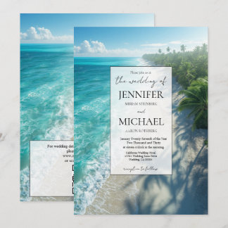 Ocean Beach Destination Wedding | Luxury Invitation