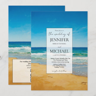 Ocean Beach Destination Wedding | Luxury Invitation