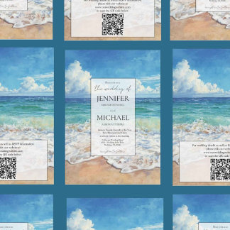 Ocean Beach Destination Wedding | Luxury Invitation