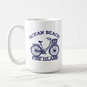 OCEAN BEACH Fire Island bike summer Long Island NY Coffee Mug