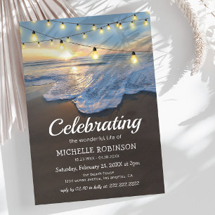 Ocean Beach Funeral   Celebration of Life Invitation