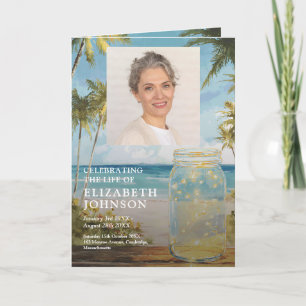 Ocean Beach Funeral Memorial Order Of Service Program