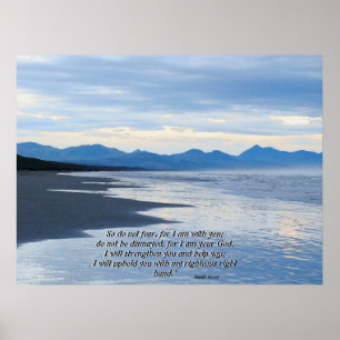 Ocean Beach Isaiah 41:10 Print