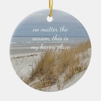 Ocean Beach on Cape Cod Ceramic Ornament