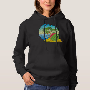 Ocean Beach Palm Trees Fruit Tropical Summer Water Hoodie