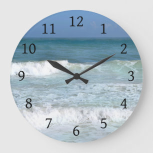 Ocean Beach Photo 65 Large Clock