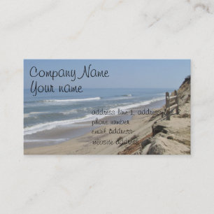 Ocean beach photo business card