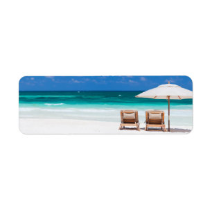 Ocean beach return address label