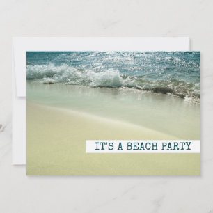 Ocean, Beach Sandy Shoreline Gentle Waves Invitation