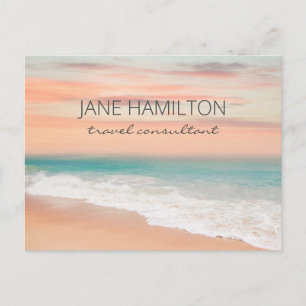 Ocean Beach Sea Travel Business Postcard