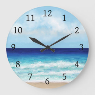 Ocean Beach Sea view 275 Large Clock