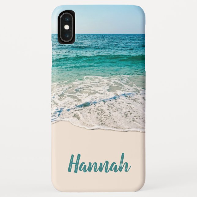 Ocean Beach Shore Add Your Name Case-Mate iPhone Case (Back)