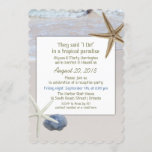 Ocean Beach Starfish Wedding Reception Only Invitation<br><div class="desc">They said "I Do" in a tropical paradise. Announce a private marriage with a beach themed invitation to a reception only party. Custom, fun text (click the "more" button on the right to see text templates) is printed over a white panel decorated with brown and white starfish / sea stars...</div>