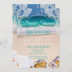 Ocean Beach Summer Bridal Shower Invitation