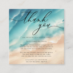 Ocean Beach Summer Party Thank You Mini Enclosure Card