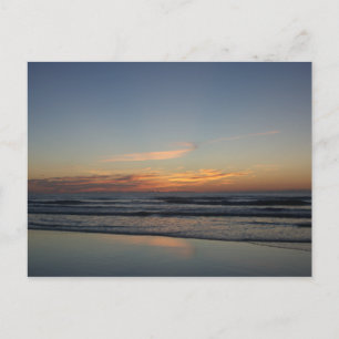 Ocean beach sunrise colour photo postcard
