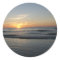 Ocean beach sunrise colour photo stickers