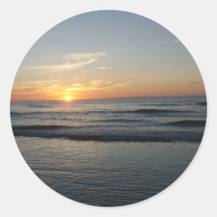 Ocean beach sunrise colour photo stickers