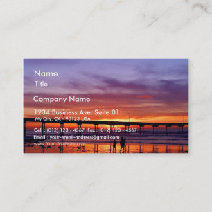 Ocean Beach Sunset Business Card