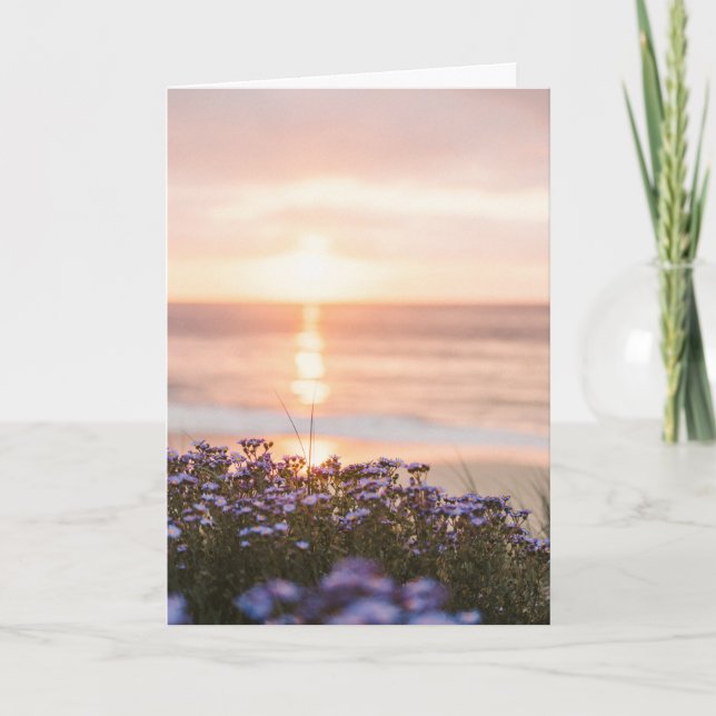 OCEAN BEACH SUNSET SYMPATHY CARD (Front)